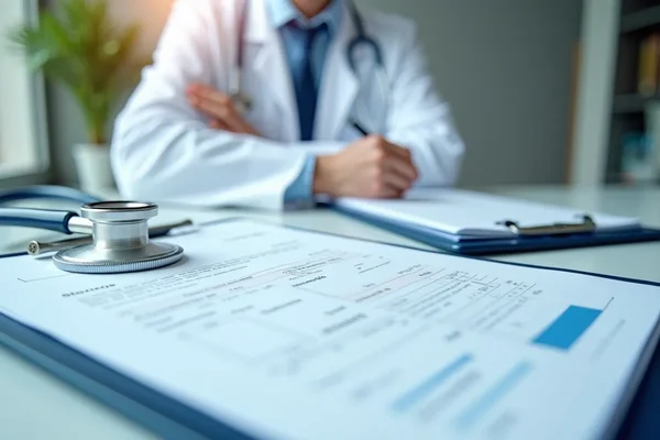 Medical record on the table